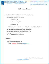 Lot Number Format Policy